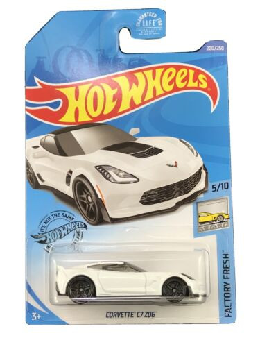 Hot Wheels 2020 HW Factory Fresh White Corvette C7 Z06 and #144 Factory Fresh 2/10 '19 CORVETTE ZR1 CONVERTIBLE Blue