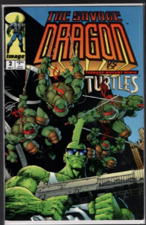 The Savage Dragon Vs. Teenage Mutant Ninja Turtles Issue #2 VF+ 1st Print