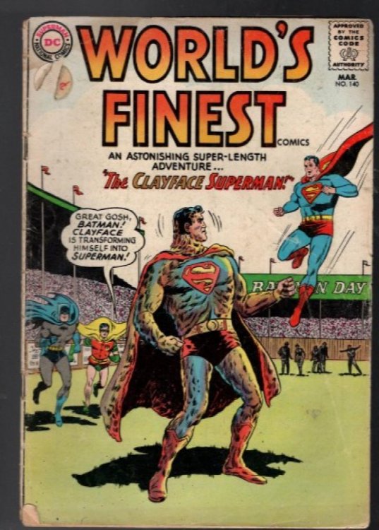 World's Finest 140 3/64 Batman & Superman vs the Clayface Superman!