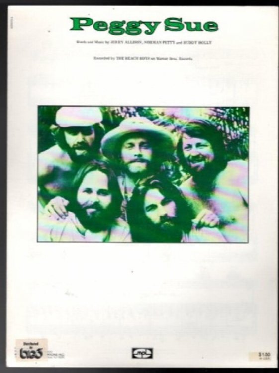 THE BEACH BOYS PEGGY SUE SHEET MUSIC PIANO/VOCAL/GUITAR/CHORDS