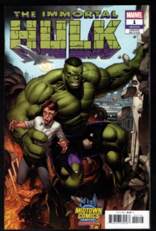 2018 Marvel Comics The Immortal Hulk #1 Midtown Comics NYC Exclusive Variant