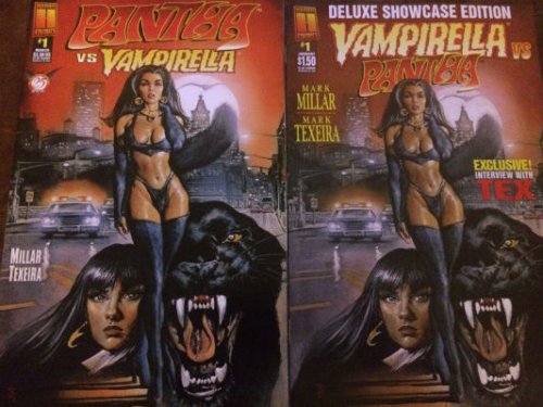 Vampirella vs.Pantha 2 books 1.Deluxe showcase edition,thin promo comic2.Pantha and Vampirella #1 (full comic)