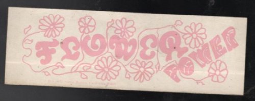 Flower Power; Vintage bumper Sticker