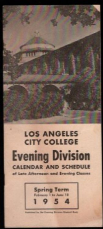 Los Angeles City College Brochure:Spring 1954
