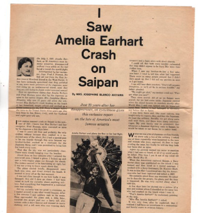 I saw Amelia Earhart crash.