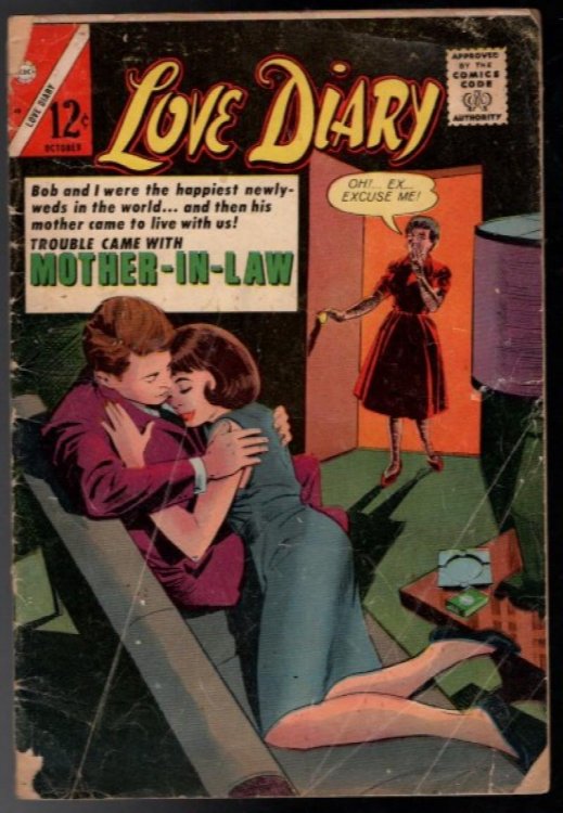 LOVE DIARY #47 CHARLTON PUBLICATIONS ROMANCE SILVER AGE 1966 VG
