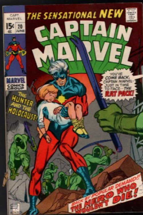 CAPTAIN MARVEL #20 1970 GIL KANE COVER & ART! BRONZE AGE MARVEL COMICS