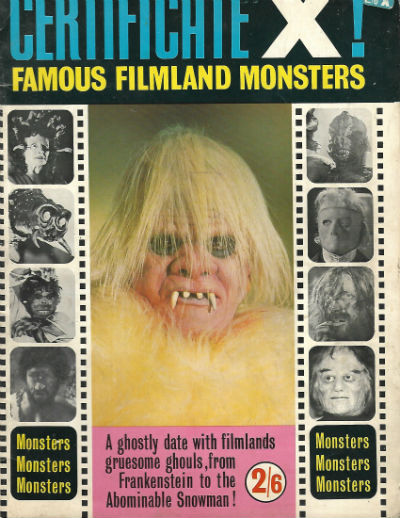Certificate X! Famous Filmland Monsters World Distributors Ltd. Editor: Unknown Jan. 1965