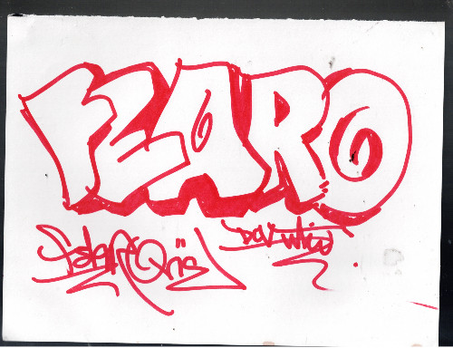 8 practice tags from unknown Grafitti artist from the early '90's