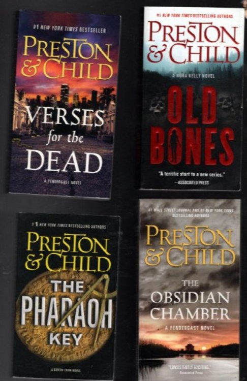 Lot of 4 PB's from Preston, Douglas; Child, Lincoln