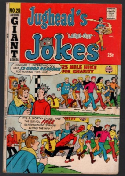 1972 ARCHIE COMICS GROUP HUMOR FOOD COMIC BOOK JUGHEAD'S LAUGH OUT JOKES 28