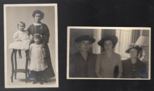 7 Vintage B&W photo postcards of people back in the day