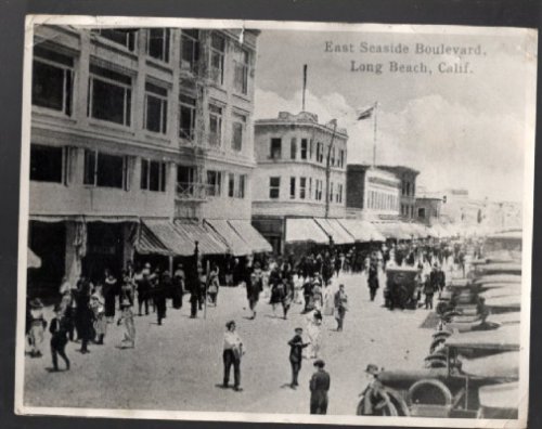 east seaside boulevard, long beach, California.vintage photo 1920