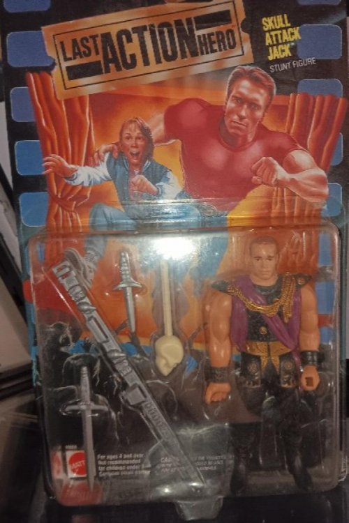 Mattel 1993 Last Action Hero Skull Attack Jack Slater Action Figure NEW ON CARD!