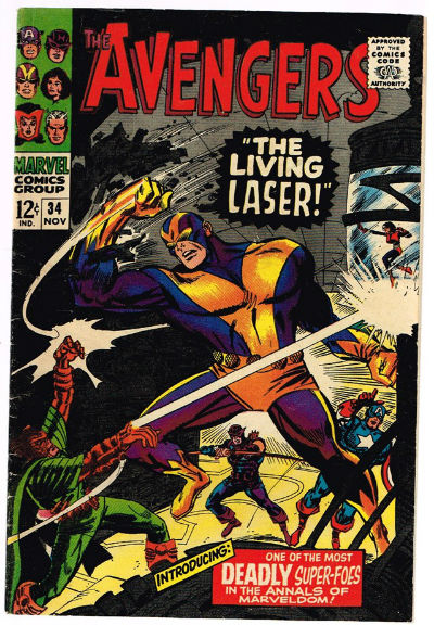 The Avengers #34 The Avengers The Avengers #34 - The Living Laser released by Marvel on November 1, 1966.