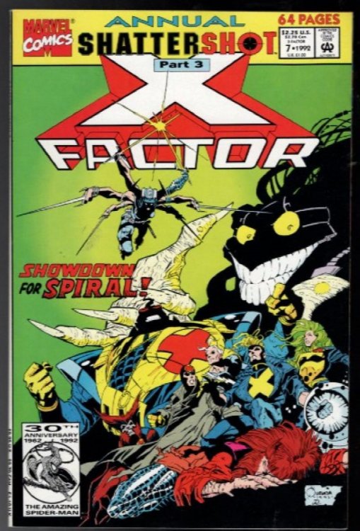 X-Factor Annual #7 MARVEL COMICS 1992 SHATTERSHOT JOE QUESADA COVER