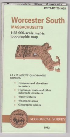 Topographic Map: Worcester South, Massachusetts