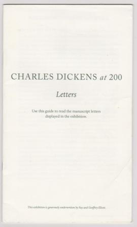 Charles Dickens at 200 - Letters