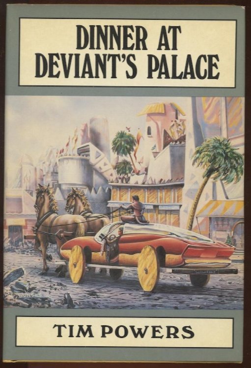 DINNER AT DEVIANTS PALACE. SFBC, 1985, 1st hardcover edition. Signed by author. PKD Award Winning novel.