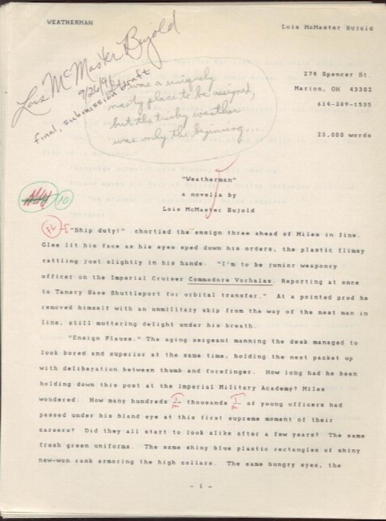 THE WEATHERMAN. Signed, final, submission draft.