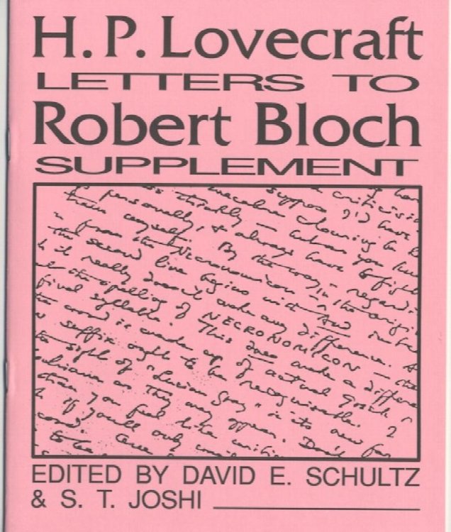 LETTERS TO ROBERT BLOCH SUPPLEMENT.