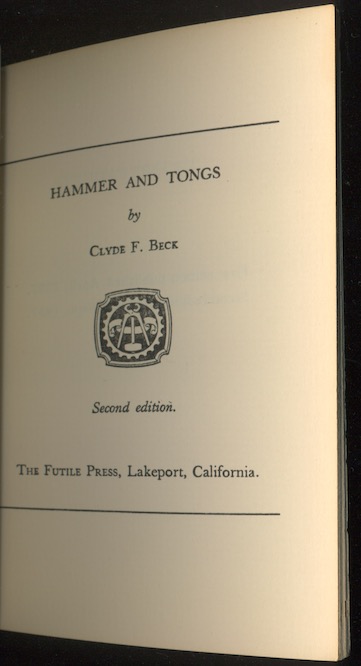 HAMMER AND TONGS.