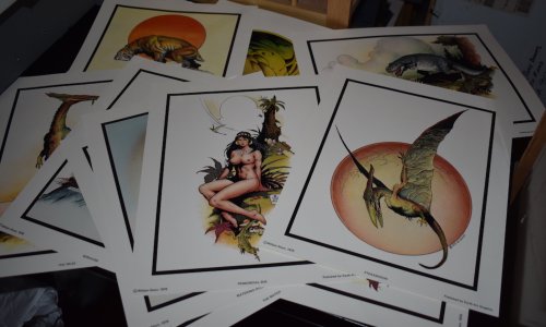 THE PREHISTORIC WORLD OF WILLIAM STOUT. Signed by the author. Limited, numbered. 1977.