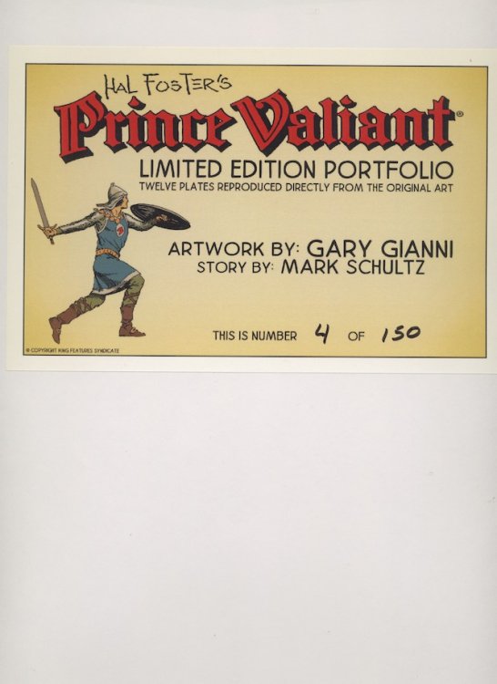 PRINCE VALIANT LIMITED EDITION PORTFOLIO. 150 numbered, signed edition.