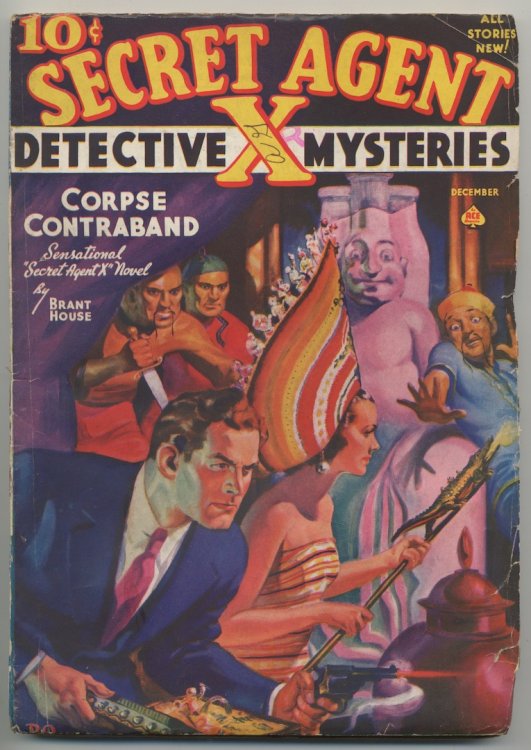 SECRET AGENT X. Detective Mysteries. December, 1938.