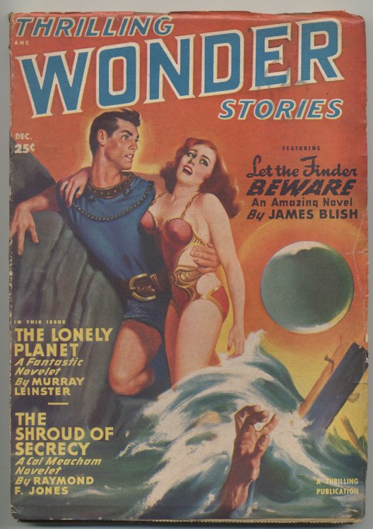 THRILLING WONDER STORIES, December, 1949. THRILLING WONDER STORIES, December, 1949. 1st appearance of Ray Bradbury's, A BLADE OF GRASS. And the punishment is RUST! A Bradbury Robot story.