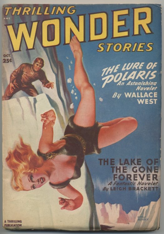 THRILLING WONDER STORIES, October, 1949. Features the 1st appearance of KALEIDOSCOPE by Ray Bradbury.