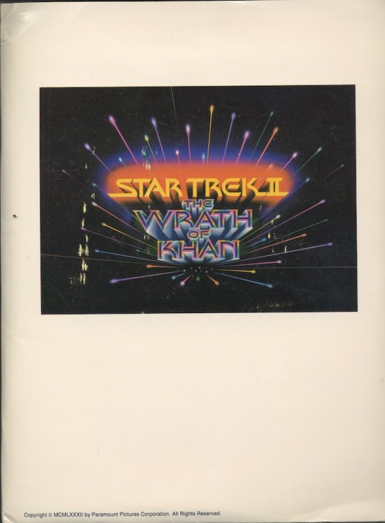 Image for STAR TREK: The WRATH of KHAN. Press Kit. Paramount Pictures, 1982. The best STAR TREK movie of them all. STAR TREK: The WRATH of KHAN. Press Kit. Paramount Pictures, 1982. The best STAR TREK movie of them all.