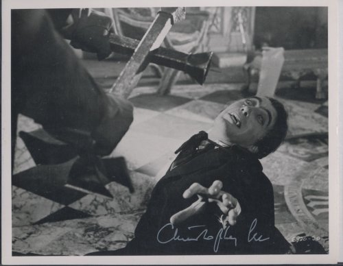 DRACULA. Christopher Lee, signed studio photo, as Dracula, in HORROR OF DRACULA. Universal Pictures, 1958.