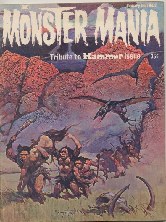 MONSTER MANIA. No. 2. January, 1967. Tribute to Hammer Issue. Frank Frazetta cover.