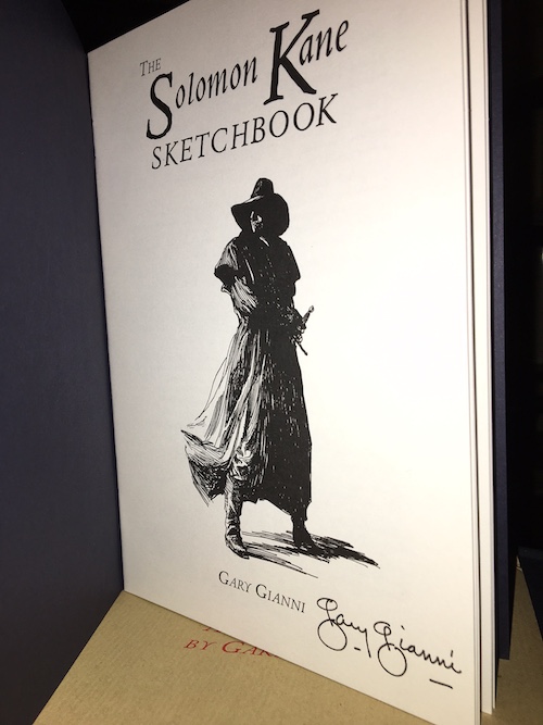 SOLOMON KANE: A Sketchbook. Signed by artist. In original printed envelope, and an additional item.