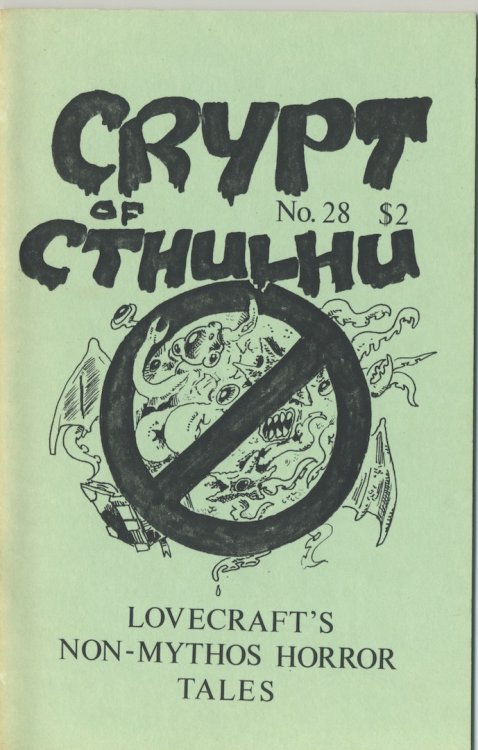 CRYPT OF CTHULHU 28. Vol. 4, No. 3. Yuletide, 1984. HPL's non-mythos tales.