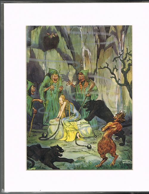 A Terrible Scare (Mounted Illustration from 'The Dryad and the Toad')
