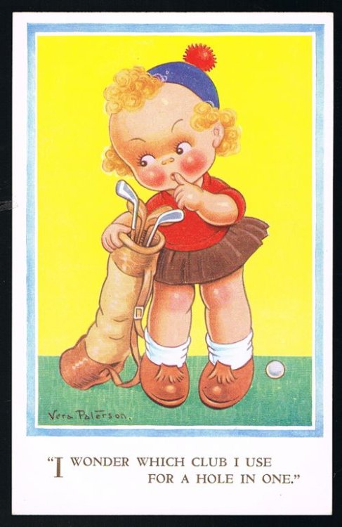 Which Club for Hole in One Golf Postcard