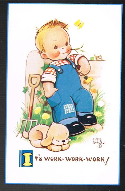 It's Work Work Work Postcard