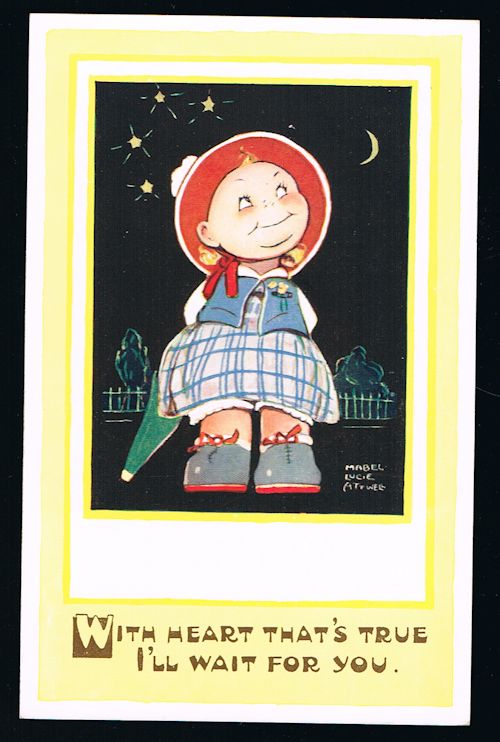 With Heart That's True I'll Wait For You Postcard