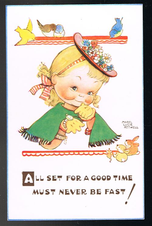 All Set For a Good Time Postcard
