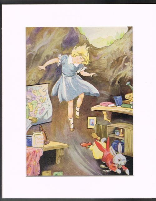 Falling (Mounted Illustration from Alice in Wonderland)