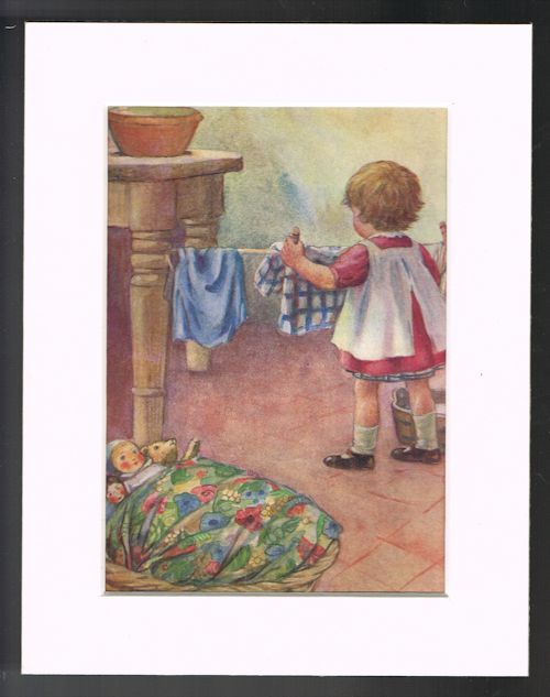 Hard at Work (Mounted Illustration from The Tiny Folks' Annual)