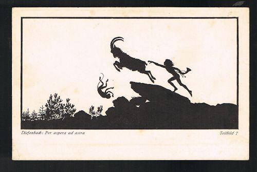 Per Aspera Ad Astra Teilbild 7 Silhouette Postcard