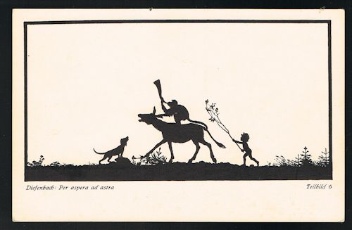 Per Aspera Ad Astra Teilbild 6 Silhouette Postcard