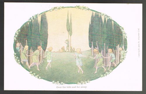 Over the Hills and Far Away Postcard