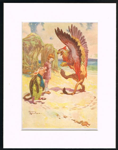 The Lobster Quadrille - Mounted illustration from Lewis Carroll's 'Alice's Adventures in Wonderland'