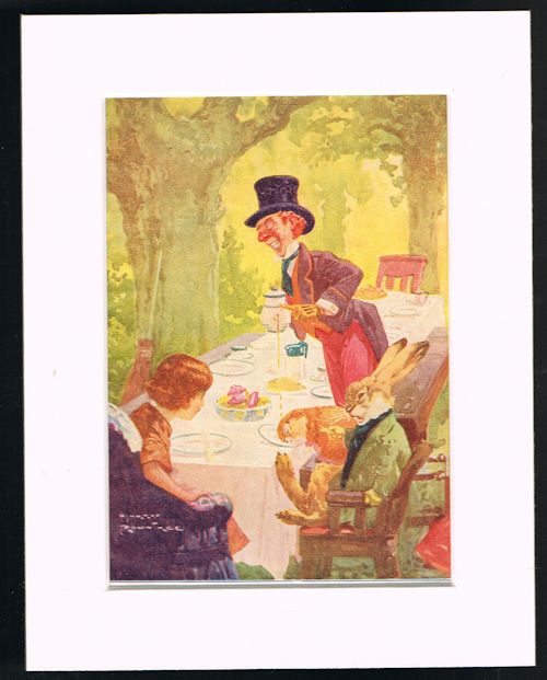 The Dormouse is Asleep Again - Mounted illustration from Lewis Carroll's 'Alice's Adventures in Wonderland'
