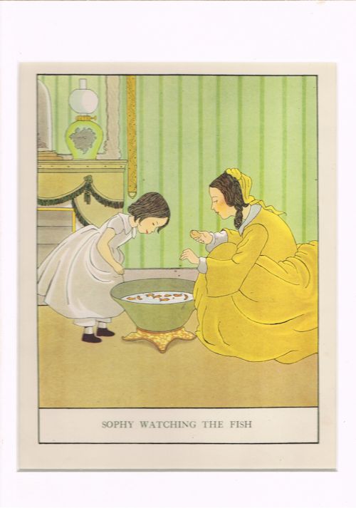 Sophy Watching the Fish (Mounted Illustration from The Misfortunes of Sophy')