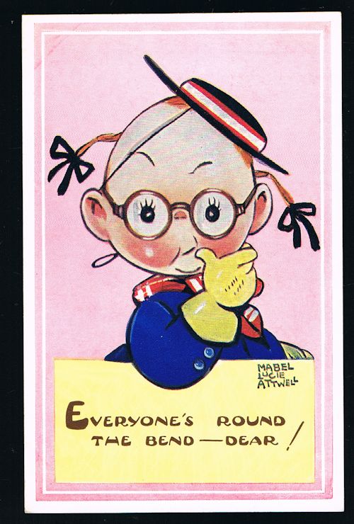 Everyone's Round the Bend Postcard